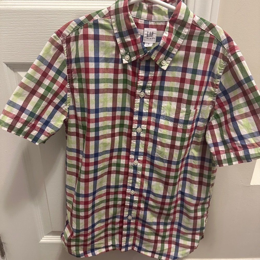 🎉BUNDLE 10 for $30🎉 GAP Kids Plaid Short Sleeve Shirt - Red, Green, Blue